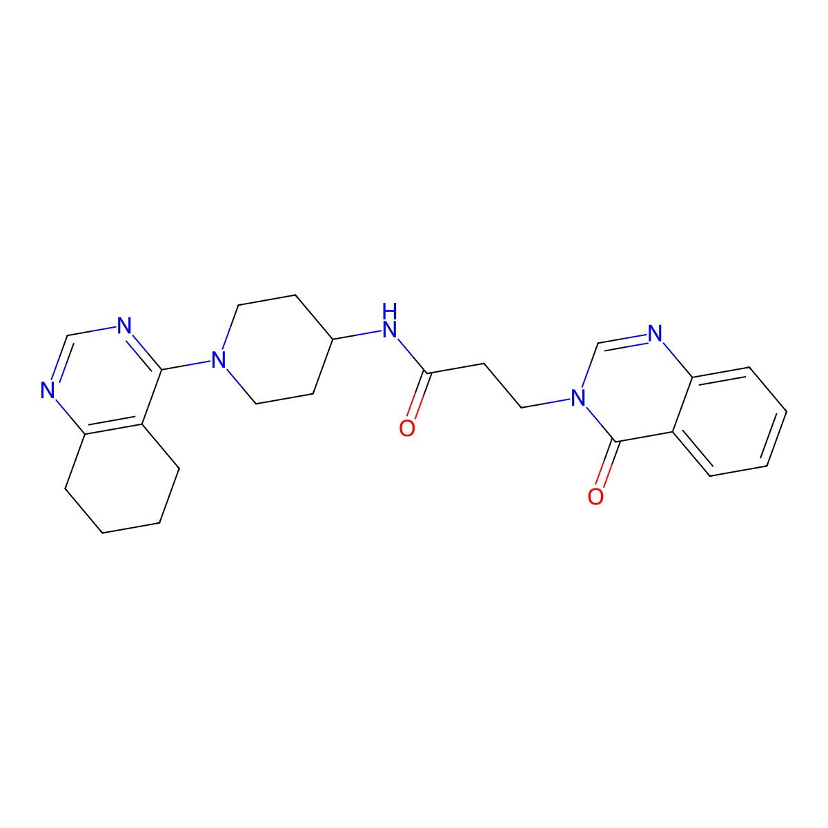 3-(4-oxoquinazolin-3(4H)-yl)-N-(1-(5,6,7,8-tetrahydroquinazolin-4-yl)piperidin-4-yl)propanamide molecular structure, CAS 1904015-45-7