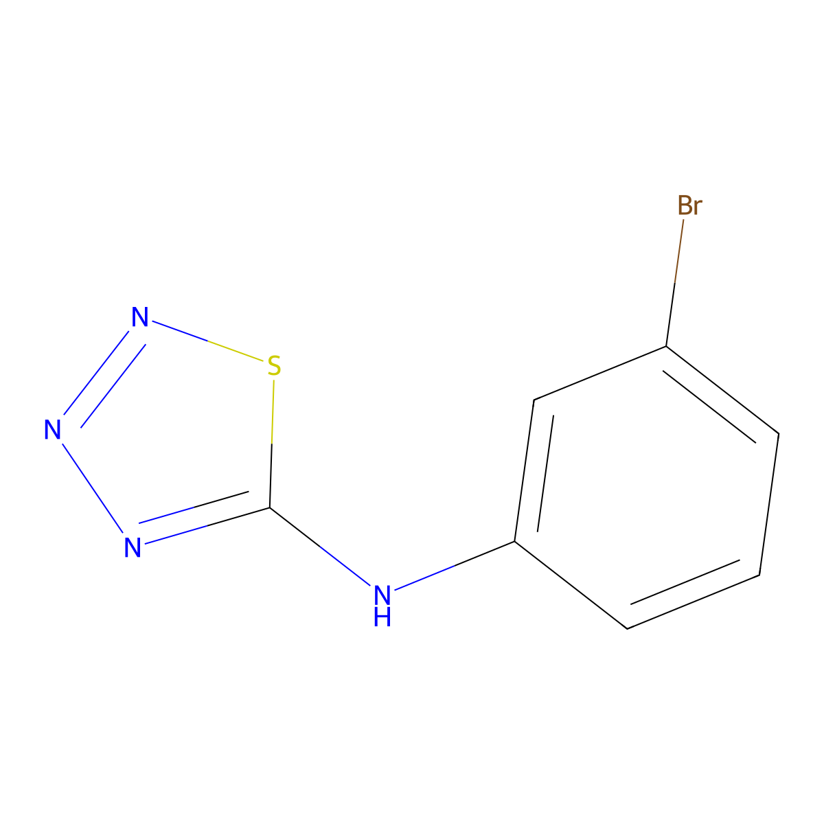 N-(3-Bromophenyl)-1,2,3,4-thiatriazol-5-amine molecular structure, CAS 1904016-66-5