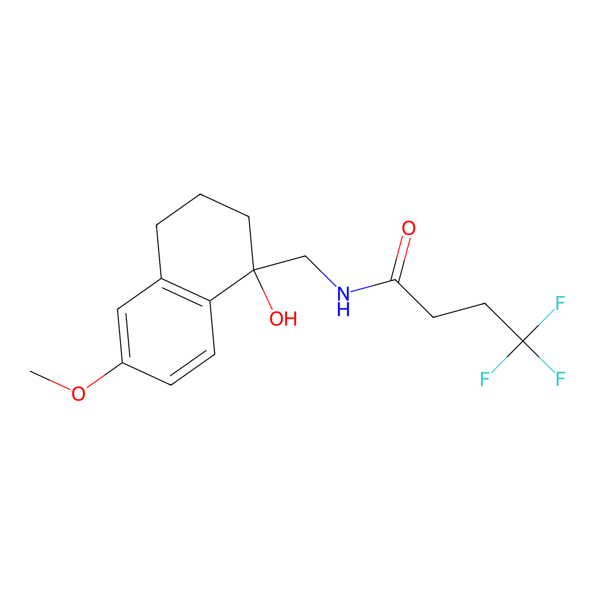 4,4,4-trifluoro-N-[(1-hydroxy-6-methoxy-1,2,3,4-tetrahydronaphthalen-1-yl)methyl]butanamide molecular structure, CAS 1904017-23-7