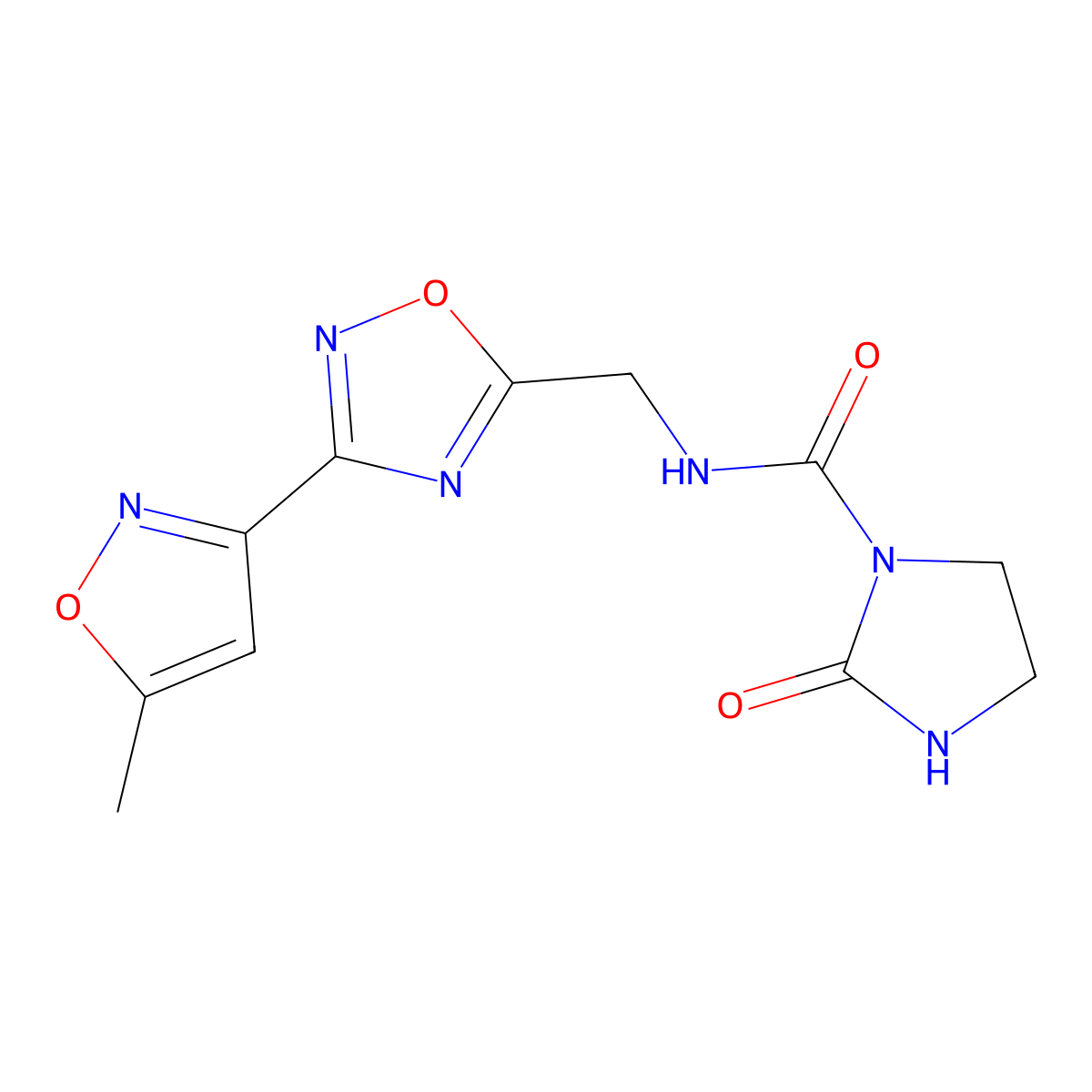 N-((3-(5-methylisoxazol-3-yl)-1,2,4-oxadiazol-5-yl)methyl)-2-oxoimidazolidine-1-carboxamide molecular structure, CAS 1904017-62-4