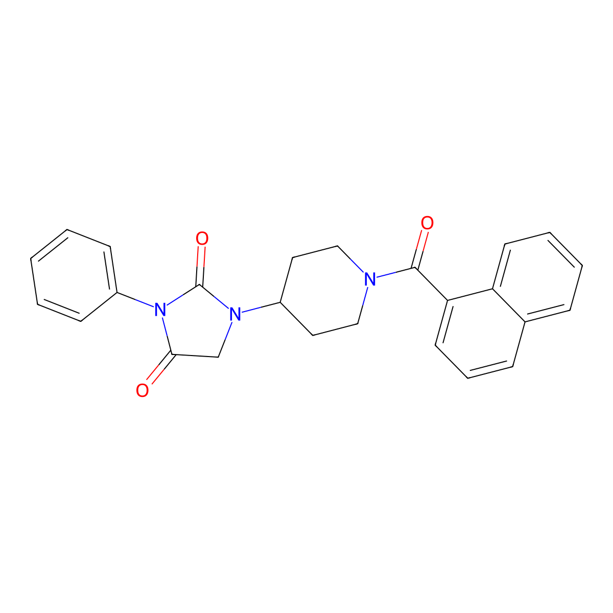 1-(1-(1-Naphthoyl)piperidin-4-yl)-3-phenylimidazolidine-2,4-dione molecular structure, CAS 1904018-26-3