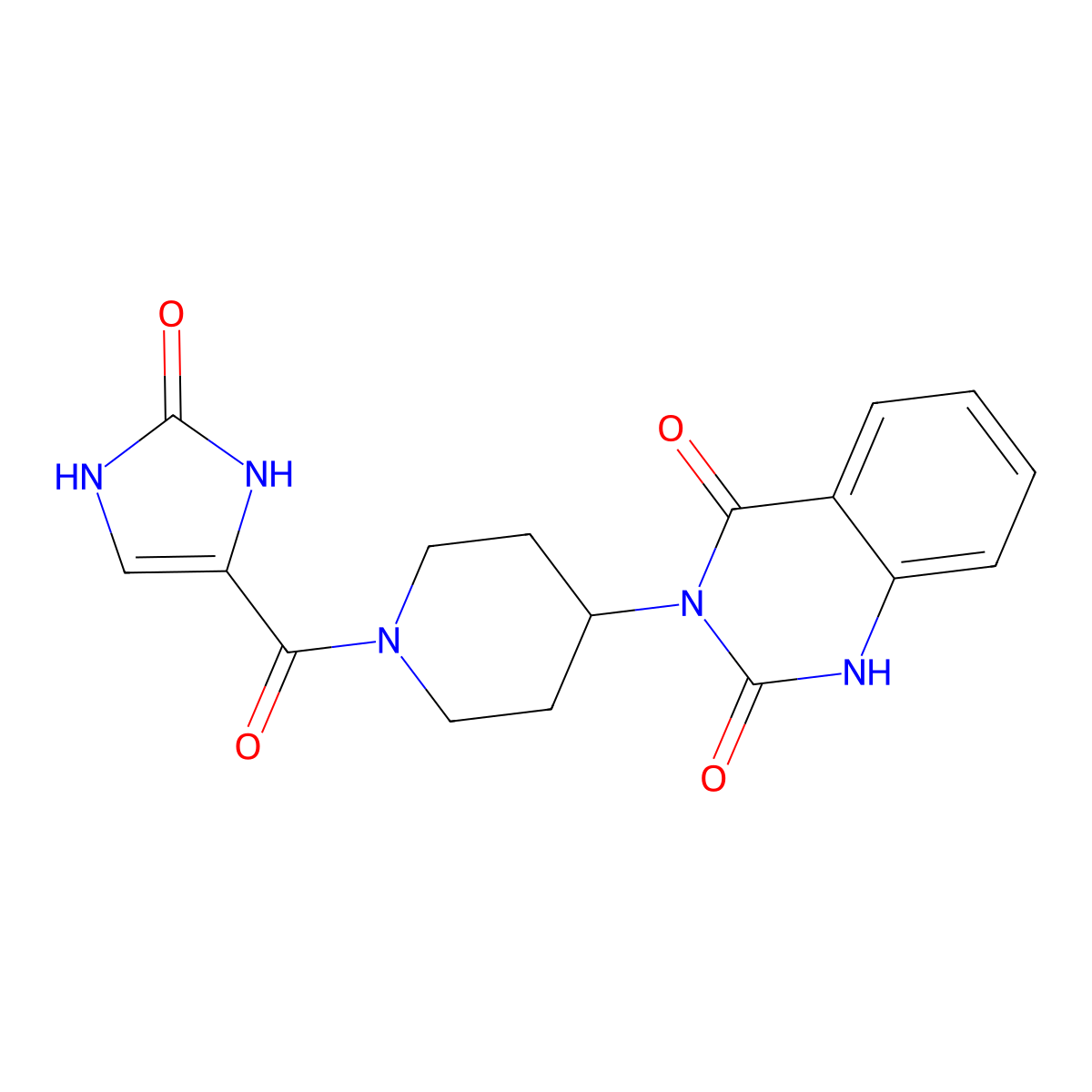 3-(1-(2-oxo-2,3-dihydro-1H-imidazole-4-carbonyl)piperidin-4-yl)quinazoline-2,4(1H,3H)-dione molecular structure, CAS 1904019-75-5