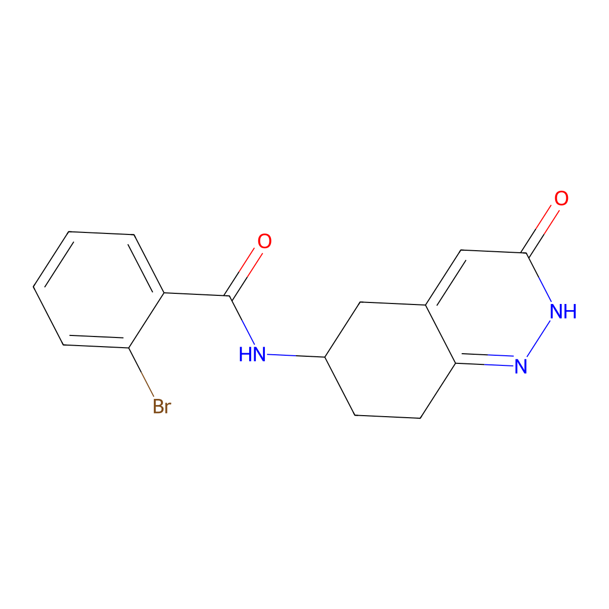 2-bromo-N-(3-oxo-2,3,5,6,7,8-hexahydrocinnolin-6-yl)benzamide molecular structure, CAS 1904023-29-5