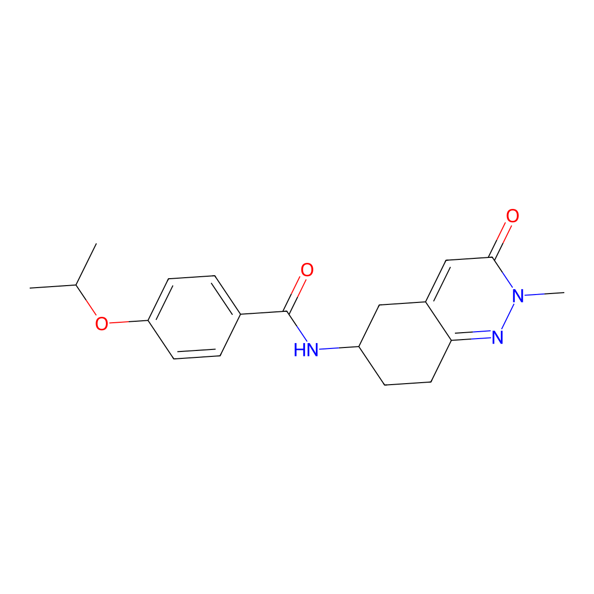 4-isopropoxy-N-(2-methyl-3-oxo-2,3,5,6,7,8-hexahydrocinnolin-6-yl)benzamide molecular structure, CAS 1904023-86-4
