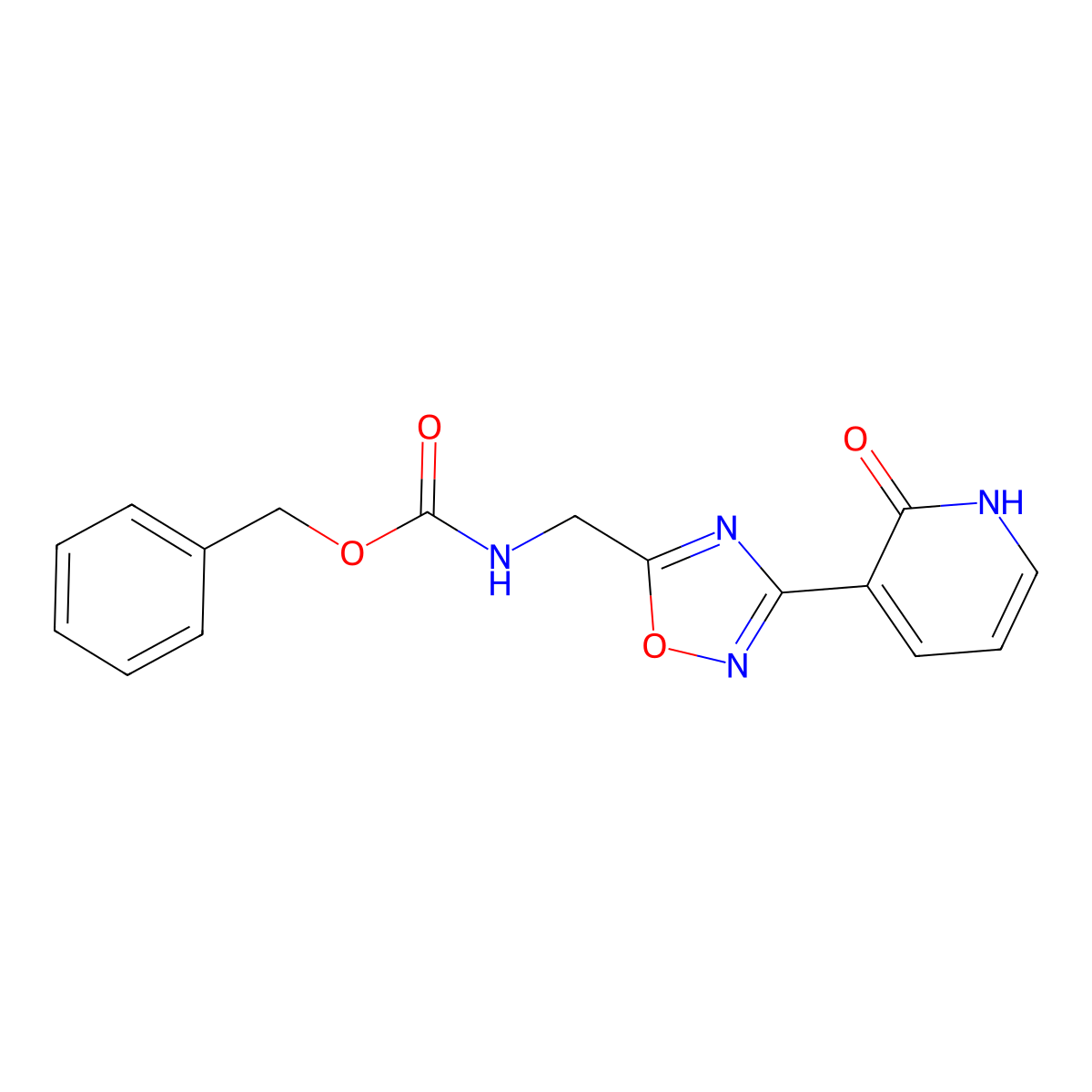 benzyl N-{[3-(2-oxo-1,2-dihydropyridin-3-yl)-1,2,4-oxadiazol-5-yl]methyl}carbamate molecular structure, CAS 1904025-68-8