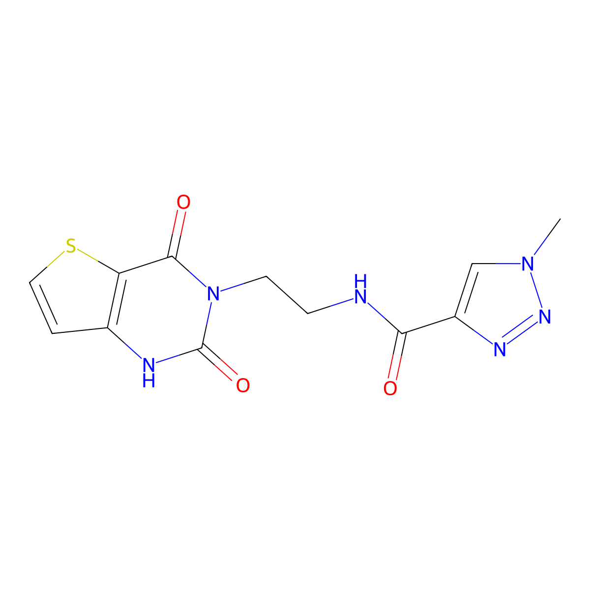 N-(2-{2,4-dioxo-1H,2H,3H,4H-thieno[3,2-d]pyrimidin-3-yl}ethyl)-1-methyl-1H-1,2,3-triazole-4-carboxamide molecular structure, CAS 1904027-32-2