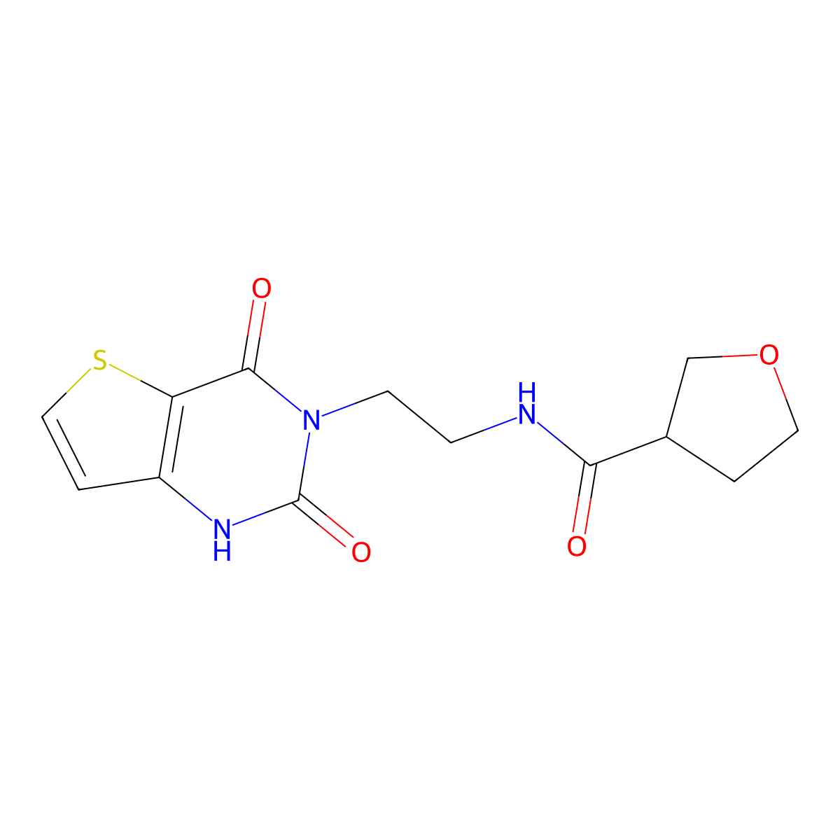 N-(2-(2,4-dioxo-1,2-dihydrothieno[3,2-d]pyrimidin-3(4H)-yl)ethyl)tetrahydrofuran-3-carboxamide molecular structure, CAS 1904027-43-5