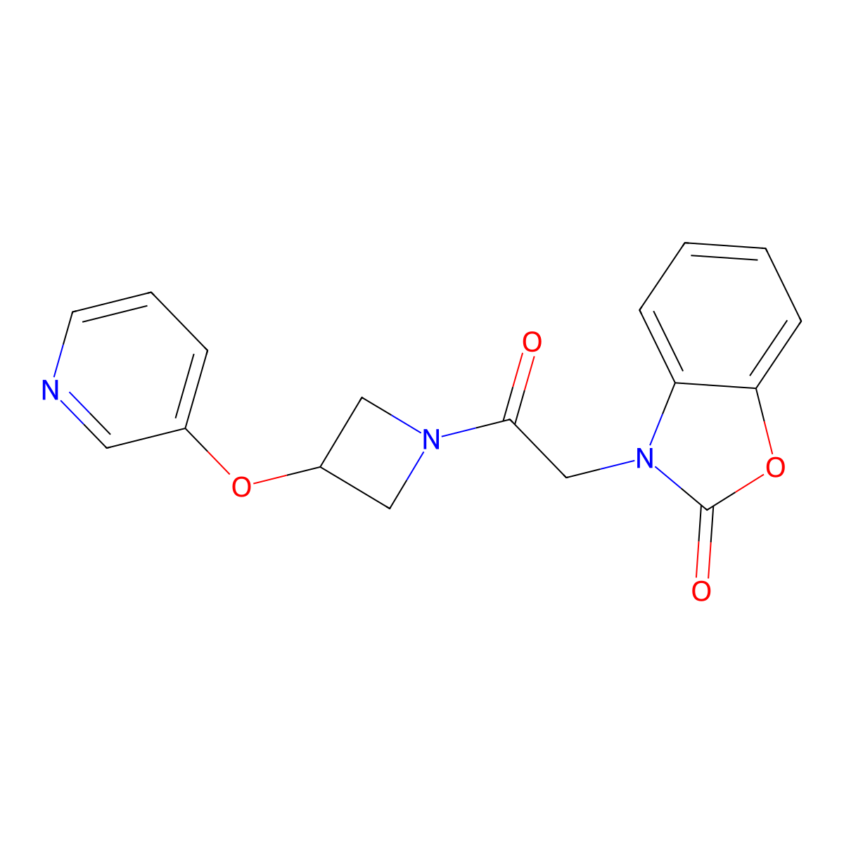 3-(2-oxo-2-(3-(pyridin-3-yloxy)azetidin-1-yl)ethyl)benzo[d]oxazol-2(3H)-one molecular structure, CAS 1904046-74-7