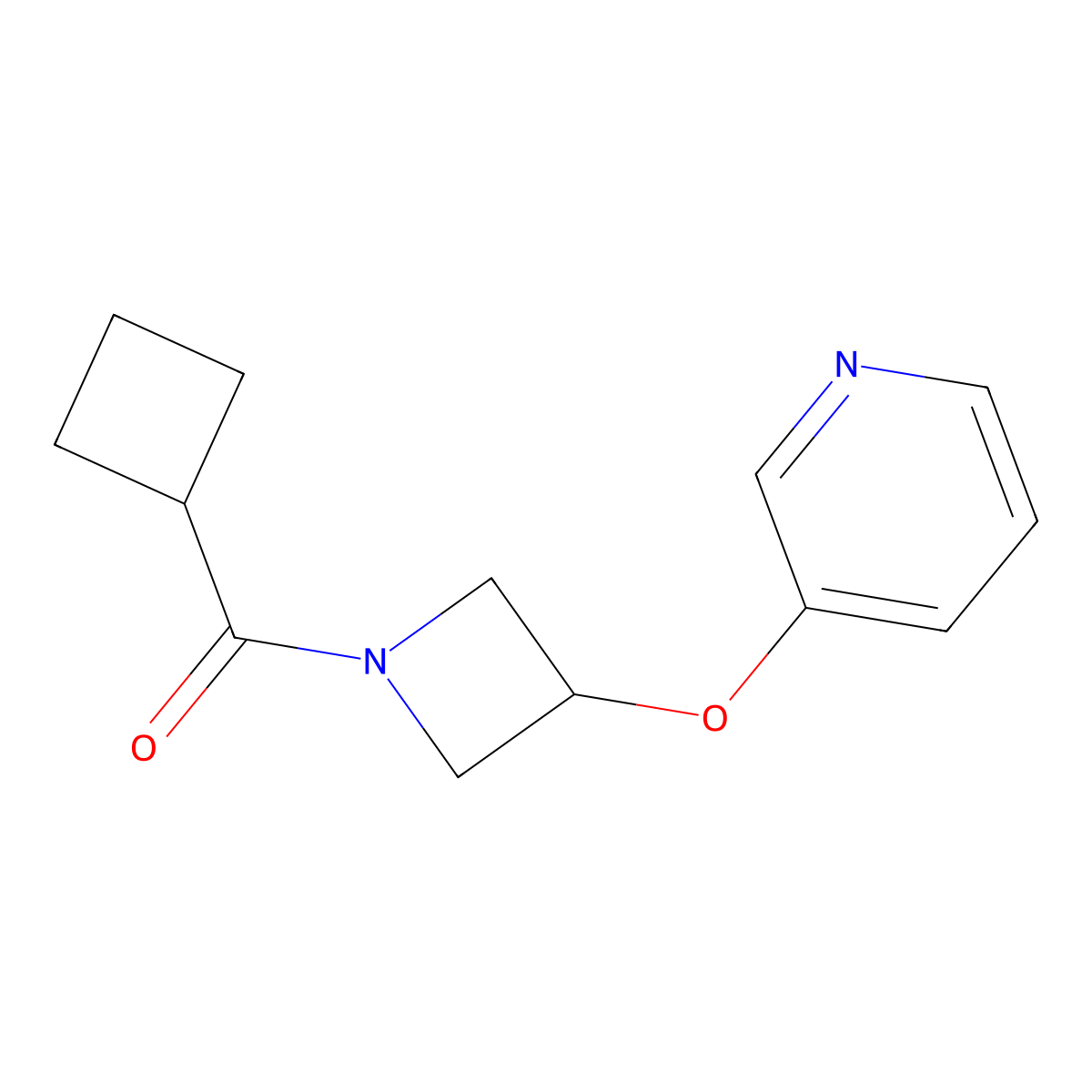 Cyclobutyl(3-(pyridin-3-yloxy)azetidin-1-yl)methanone molecular structure, CAS 1904046-78-1