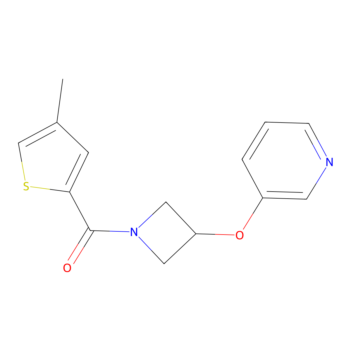 (4-Methylthiophen-2-yl)(3-(pyridin-3-yloxy)azetidin-1-yl)methanone molecular structure, CAS 1904046-97-4