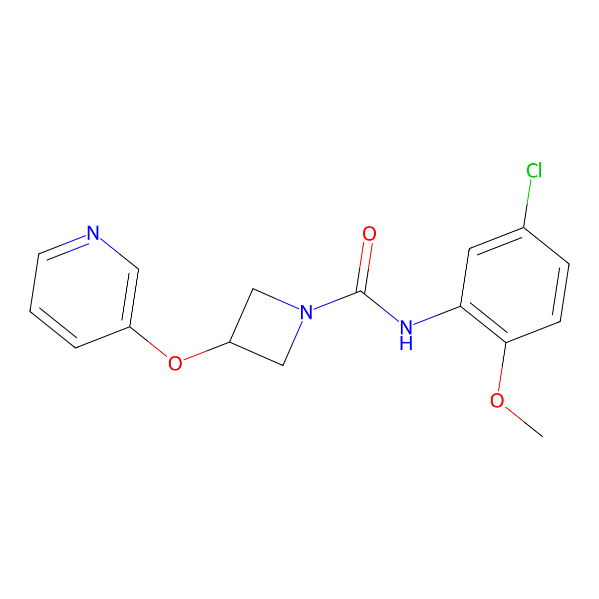 N-(5-chloro-2-methoxyphenyl)-3-(pyridin-3-yloxy)azetidine-1-carboxamide molecular structure, CAS 1904047-58-0