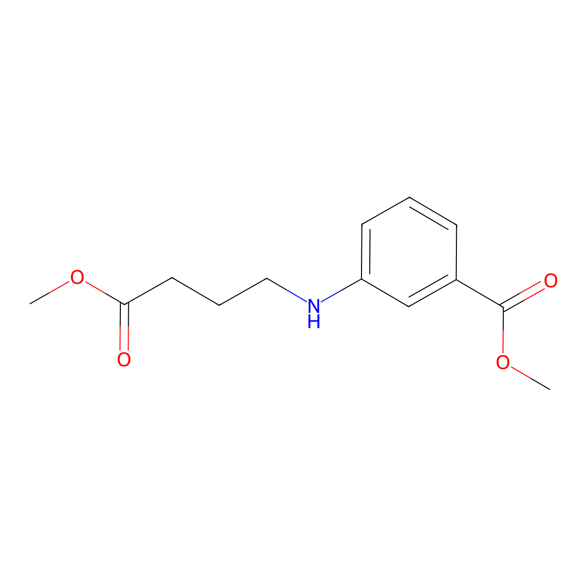 Methyl 3-[(4-methoxy-4-oxobutyl)amino]benzoate molecular structure, CAS 1904055-80-6