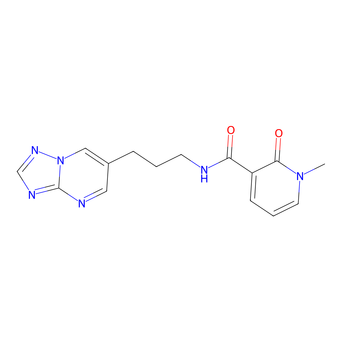 N-(3-([1,2,4]triazolo[1,5-a]pyrimidin-6-yl)propyl)-1-methyl-2-oxo-1,2-dihydropyridine-3-carboxamide molecular structure, CAS 1904057-27-7