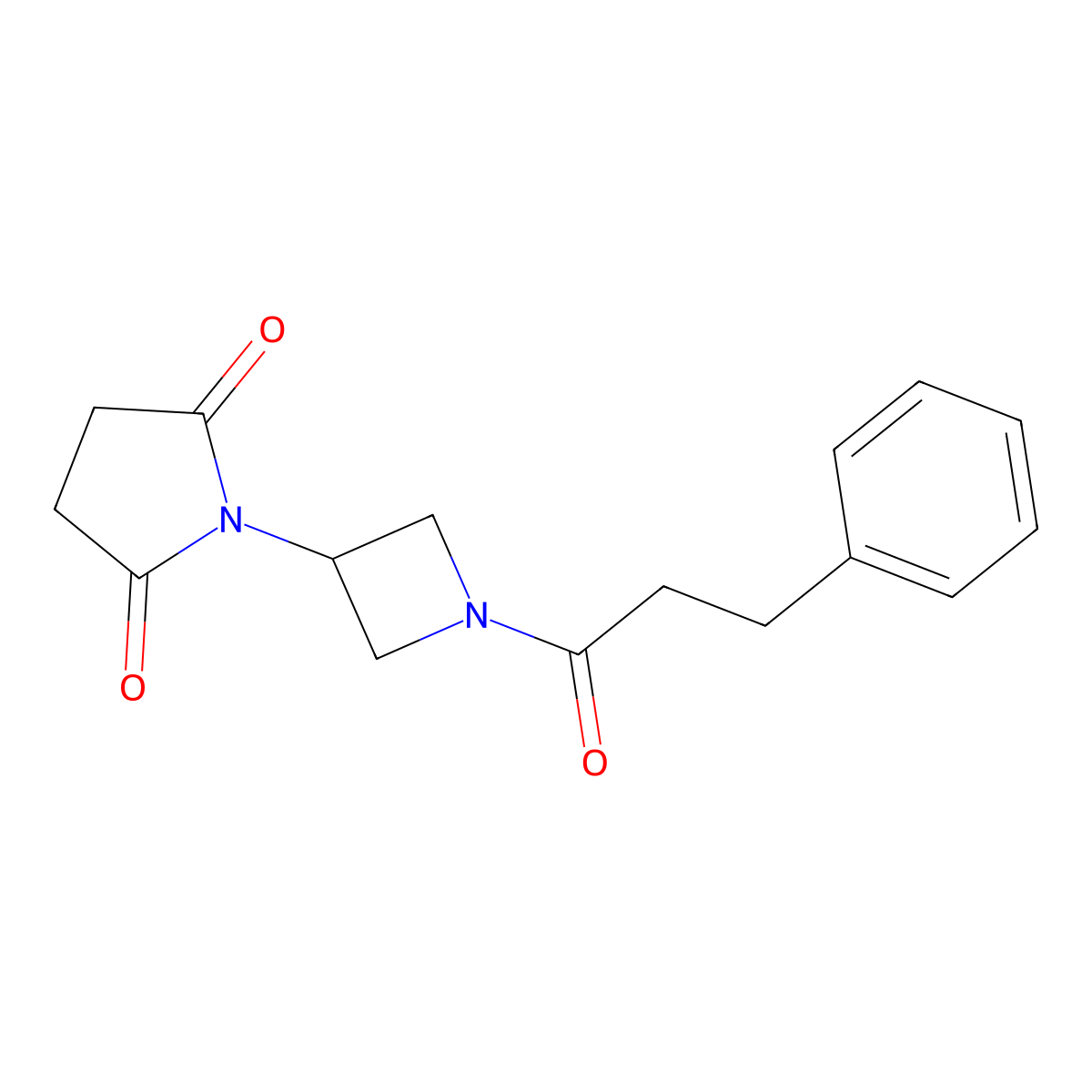 1-[1-(3-Phenylpropanoyl)azetidin-3-yl]pyrrolidine-2,5-dione molecular structure, CAS 1904061-78-4