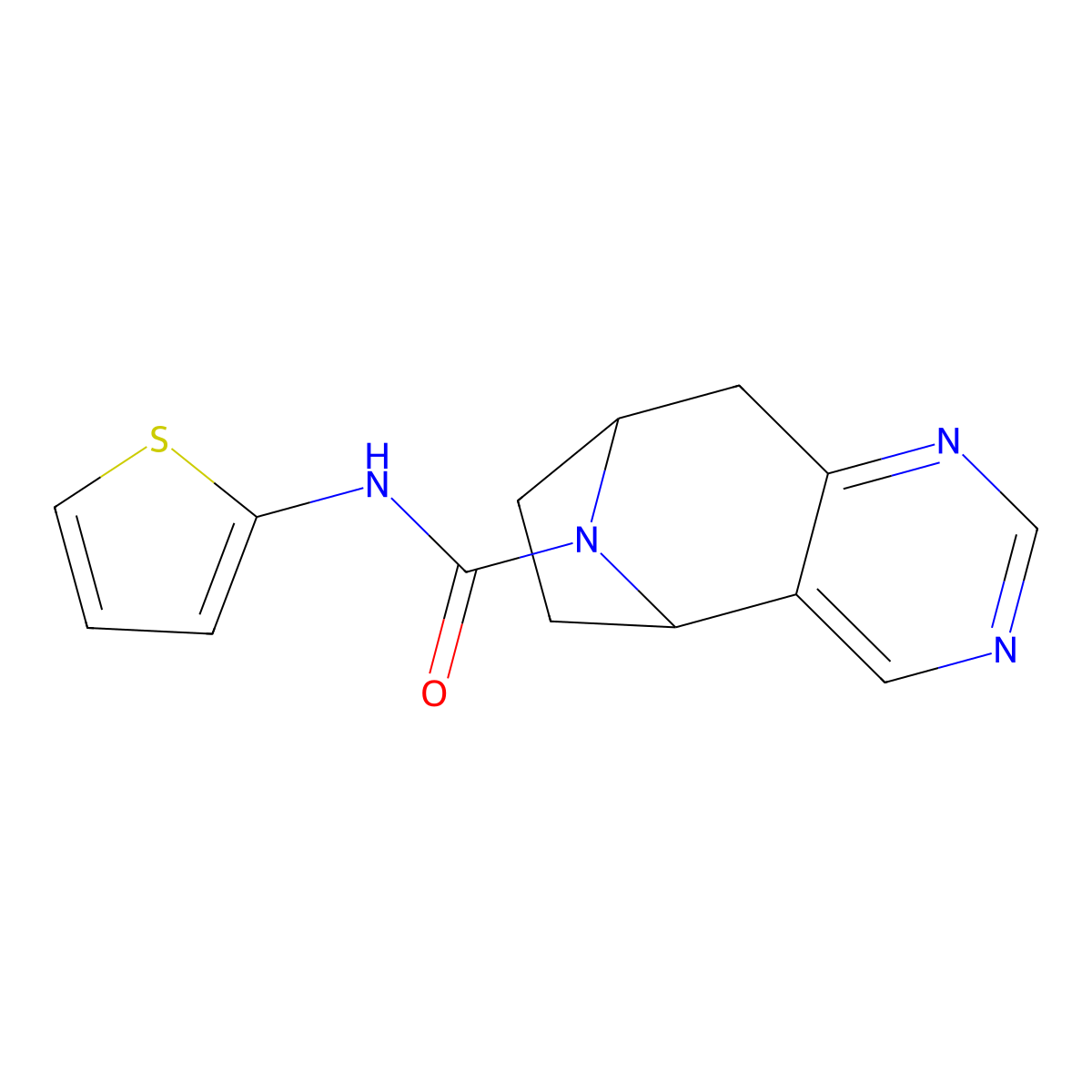 N-(thiophen-2-yl)-4,6,12-triazatricyclo[7.2.1.0^{2,7}]dodeca-2(7),3,5-triene-12-carboxamide molecular structure, CAS 1904062-34-5