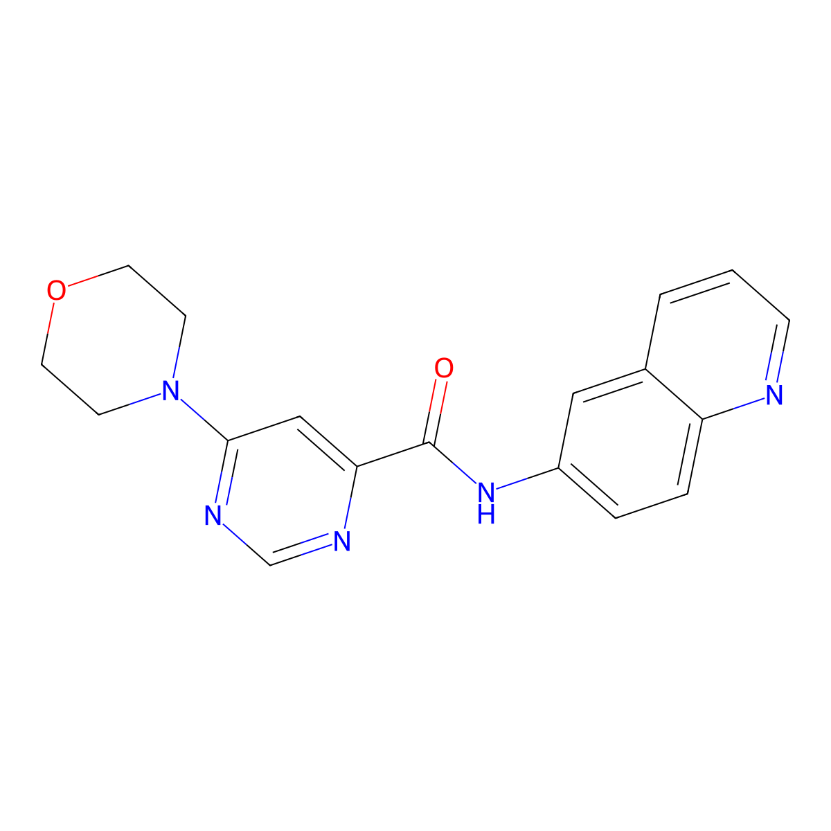 6-morpholino-N-(quinolin-6-yl)pyrimidine-4-carboxamide molecular structure, CAS 1904063-68-8
