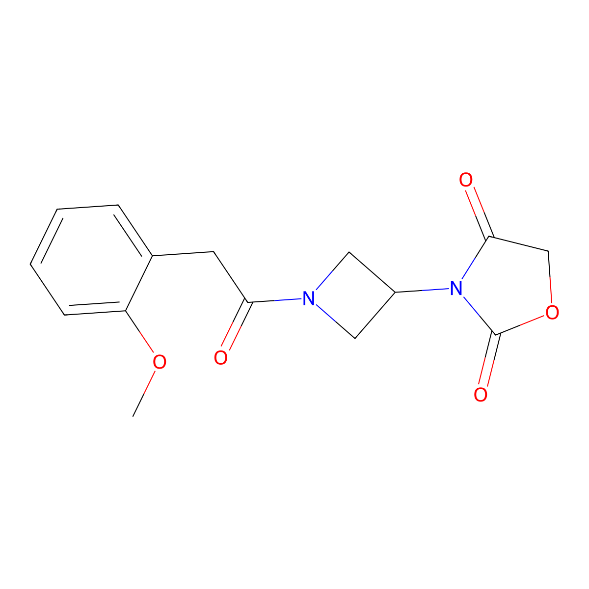3-(1-(2-(2-Methoxyphenyl)acetyl)azetidin-3-yl)oxazolidine-2,4-dione molecular structure, CAS 1904069-89-1