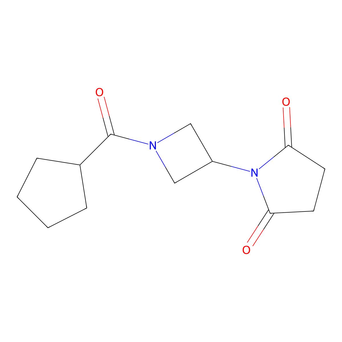 1-(1-Cyclopentanecarbonylazetidin-3-yl)pyrrolidine-2,5-dione molecular structure, CAS 1904072-06-5