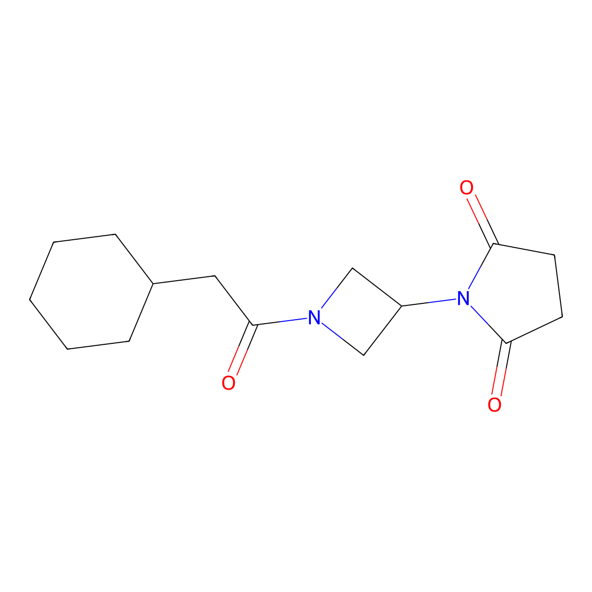 1-[1-(2-Cyclohexylacetyl)azetidin-3-yl]pyrrolidine-2,5-dione molecular structure, CAS 1904072-42-9