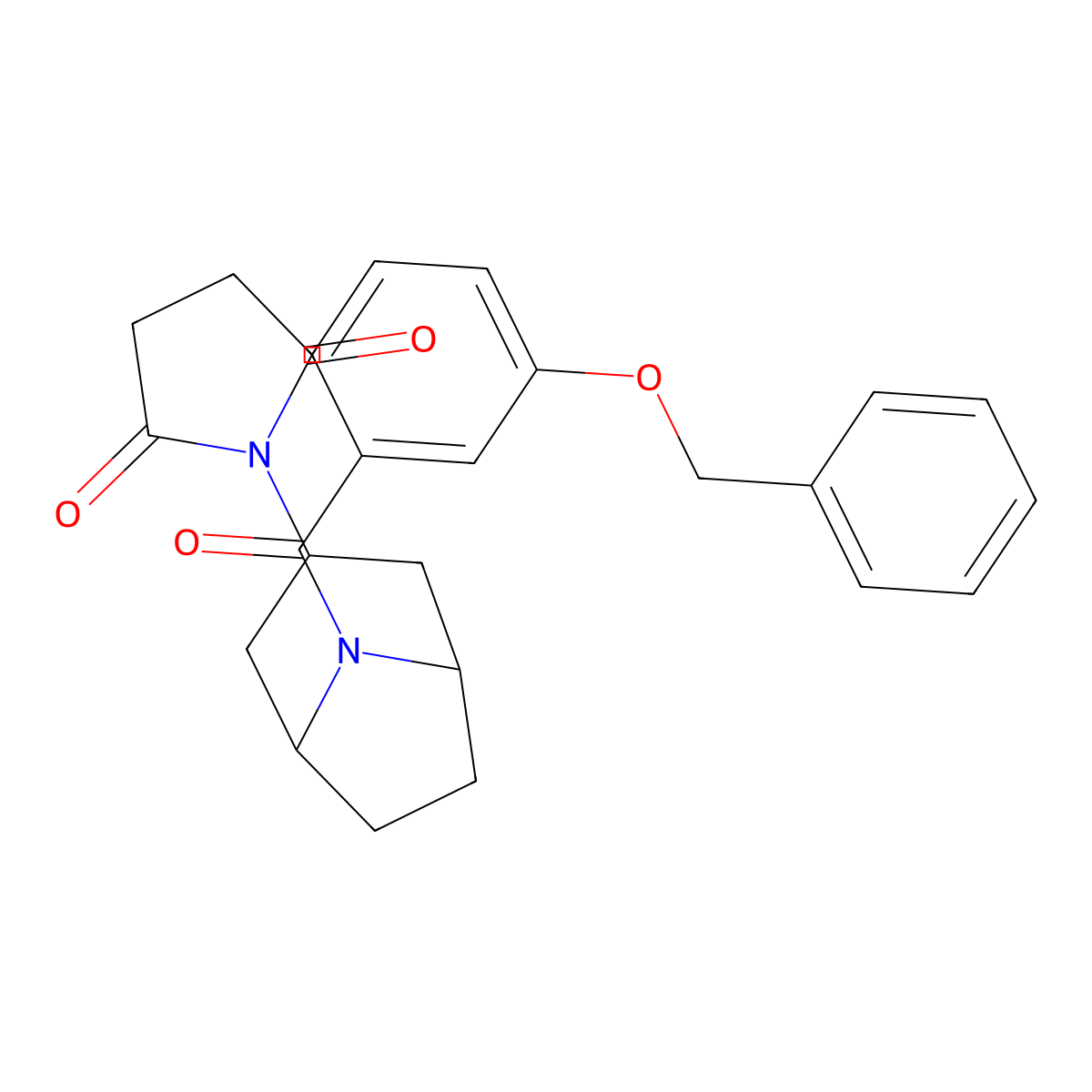 1-{8-[3-(Benzyloxy)benzoyl]-8-azabicyclo[3.2.1]octan-3-yl}pyrrolidine-2,5-dione molecular structure, CAS 1904073-25-1