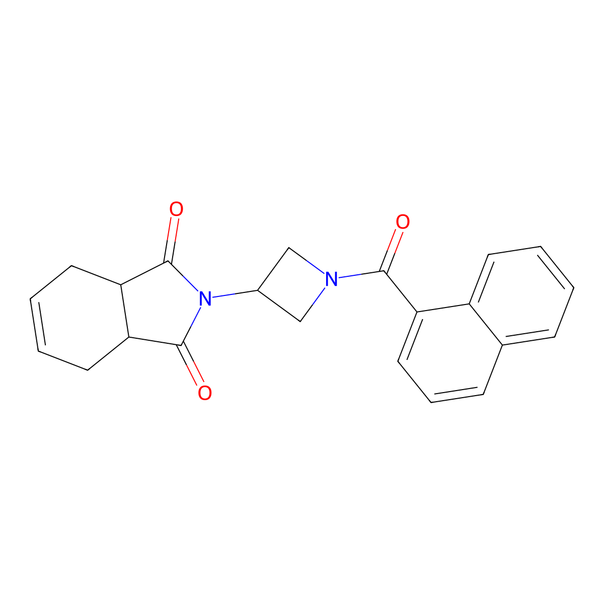 2-(1-(1-naphthoyl)azetidin-3-yl)-3a,4,7,7a-tetrahydro-1H-isoindole-1,3(2H)-dione molecular structure, CAS 1904074-33-4