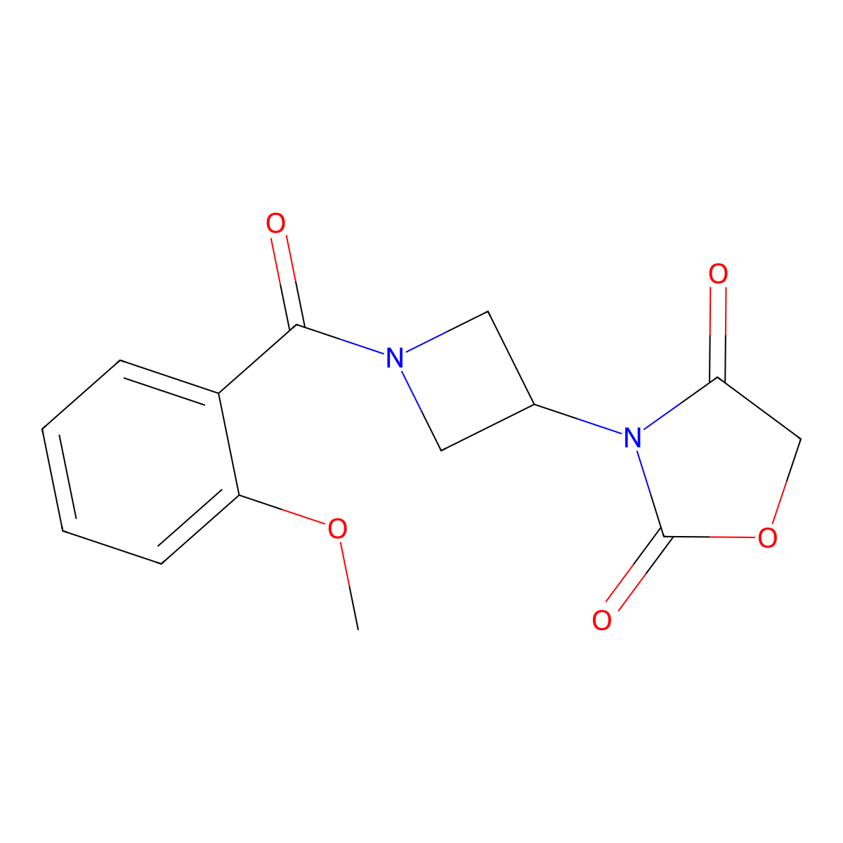 3-(1-(2-Methoxybenzoyl)azetidin-3-yl)oxazolidine-2,4-dione molecular structure, CAS 1904075-81-5