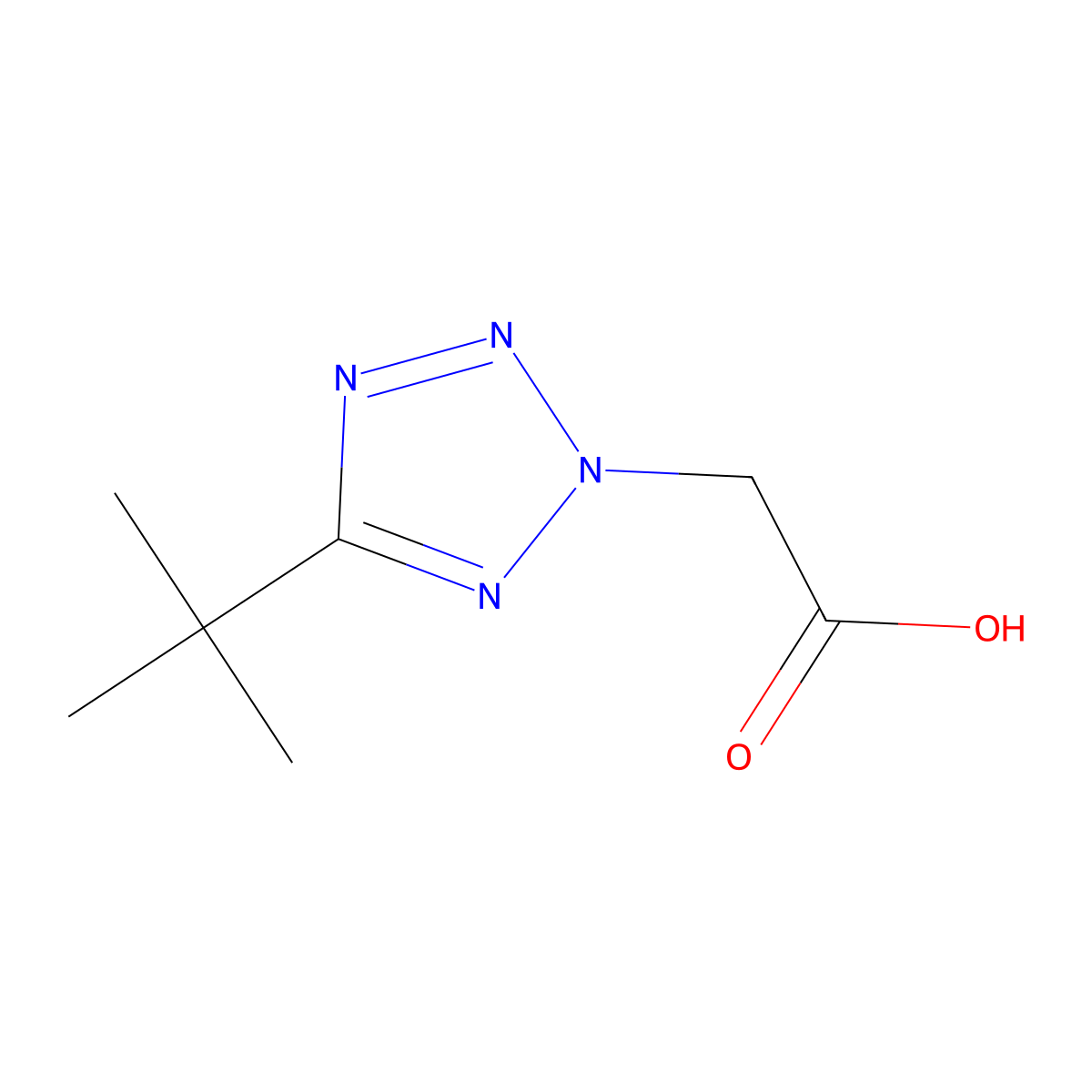 2-(5-tert-butyl-2H-1,2,3,4-tetrazol-2-yl)acetic acid molecular structure, CAS 1904076-79-4