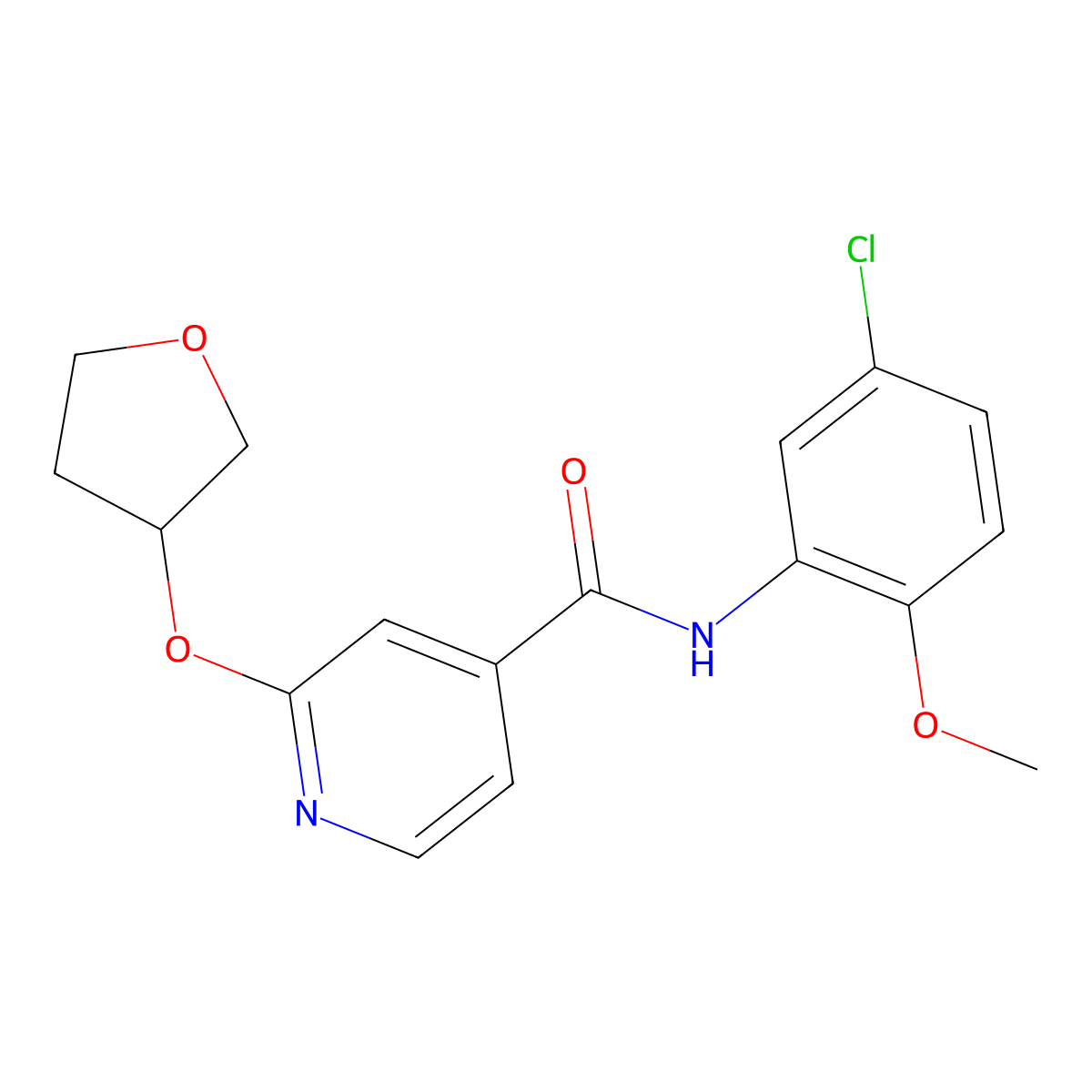 N-(5-chloro-2-methoxyphenyl)-2-((tetrahydrofuran-3-yl)oxy)isonicotinamide molecular structure, CAS 1904081-82-8