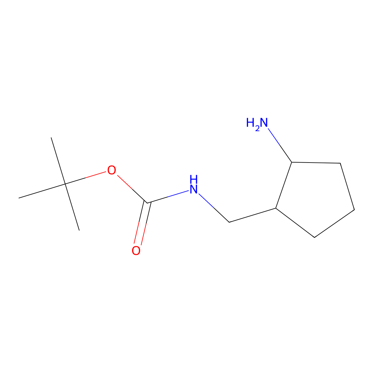 tert-butyl N-{[(1S,2R)-2-aminocyclopentyl]methyl}carbamate molecular structure, CAS 1904085-39-7