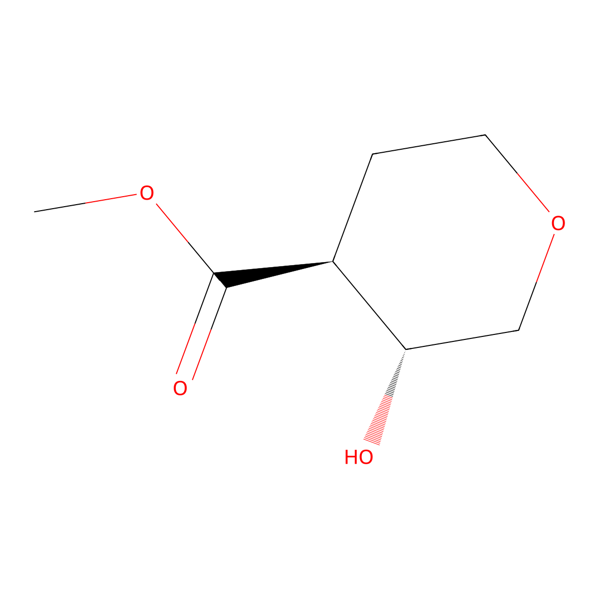 Methyl trans-3-hydroxytetrahydropyran-4-carboxylate molecular structure, CAS 1904088-44-3