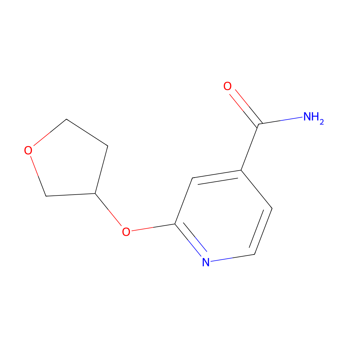 2-((Tetrahydrofuran-3-yl)oxy)isonicotinamide molecular structure, CAS 1904091-61-7