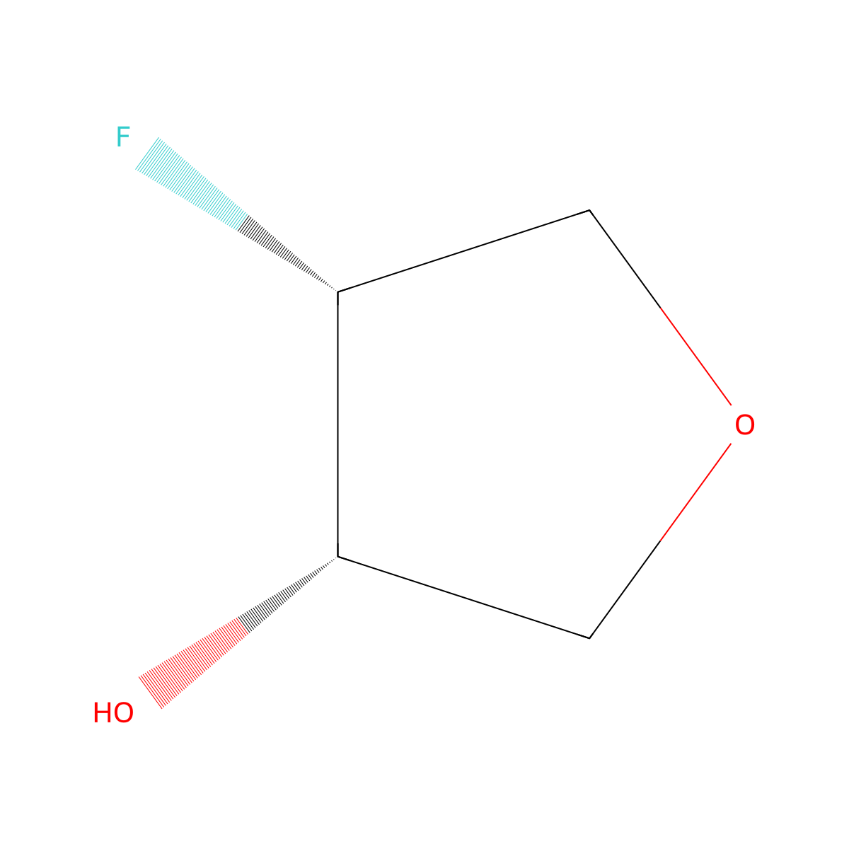Rel-(3S,4R)-4-fluorotetrahydrofuran-3-ol molecular structure, CAS 1904093-85-1