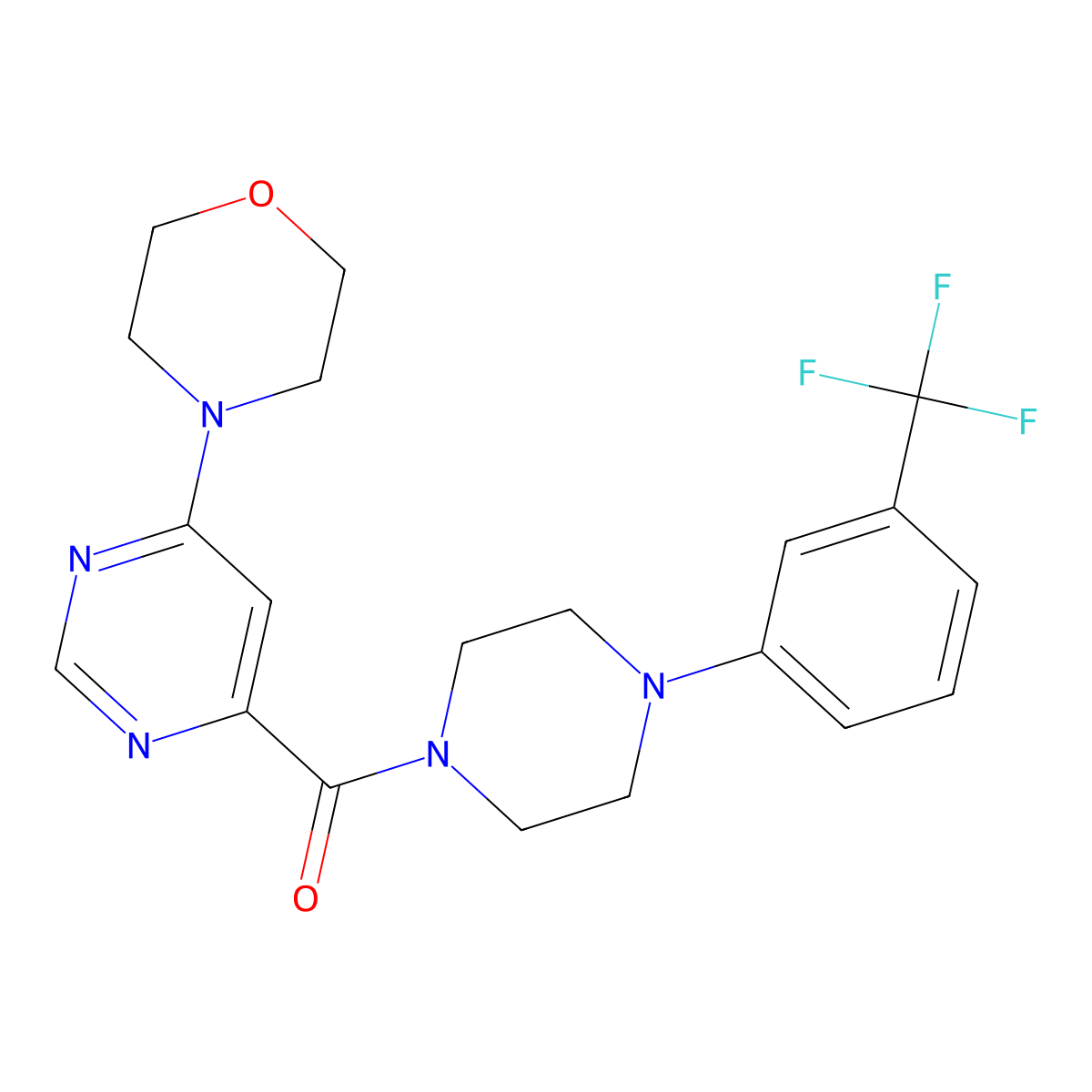 (6-Morpholinopyrimidin-4-yl)(4-(3-(trifluoromethyl)phenyl)piperazin-1-yl)methanone molecular structure, CAS 1904105-00-5