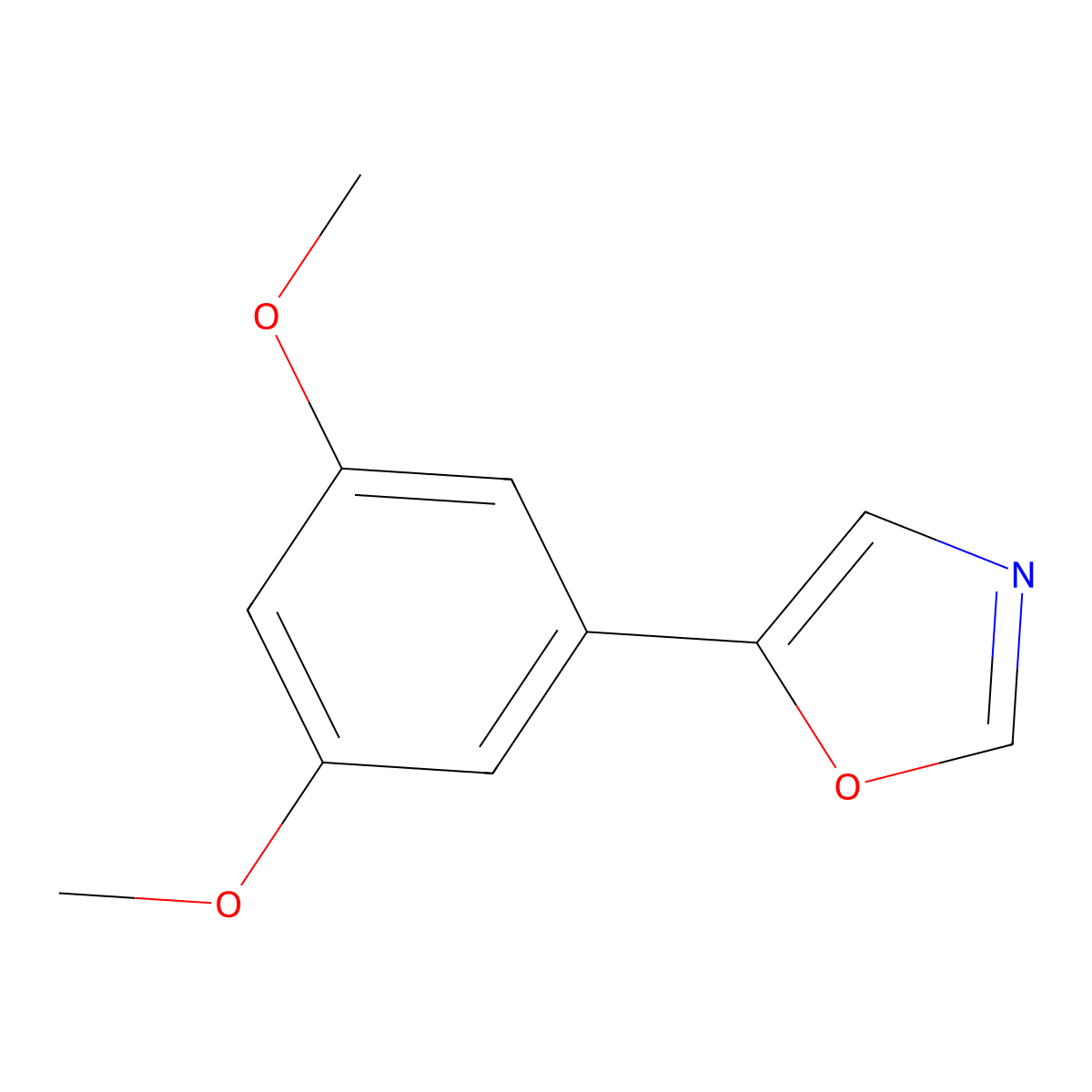 5-(3,5-Dimethoxyphenyl)oxazole molecular structure, CAS 1904120-31-5