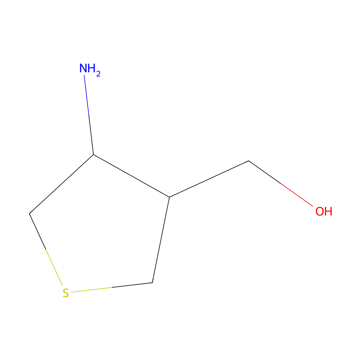 [trans-4-Aminotetrahydrothiophen-3-YL]methanol molecular structure, CAS 1904122-41-3