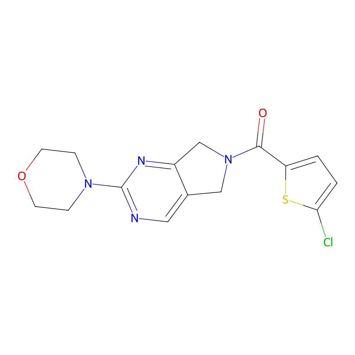 4-[6-(5-chlorothiophene-2-carbonyl)-5H,6H,7H-pyrrolo[3,4-d]pyrimidin-2-yl]morpholine molecular structure, CAS 1904123-07-4