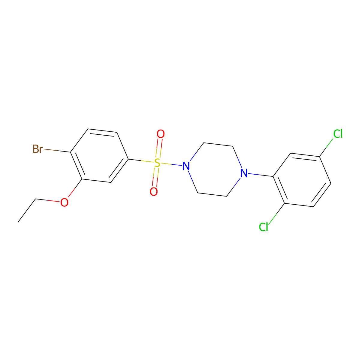 1-(4-Bromo-3-ethoxybenzenesulfonyl)-4-(2,5-dichlorophenyl)piperazine molecular structure, CAS 1904123-53-0