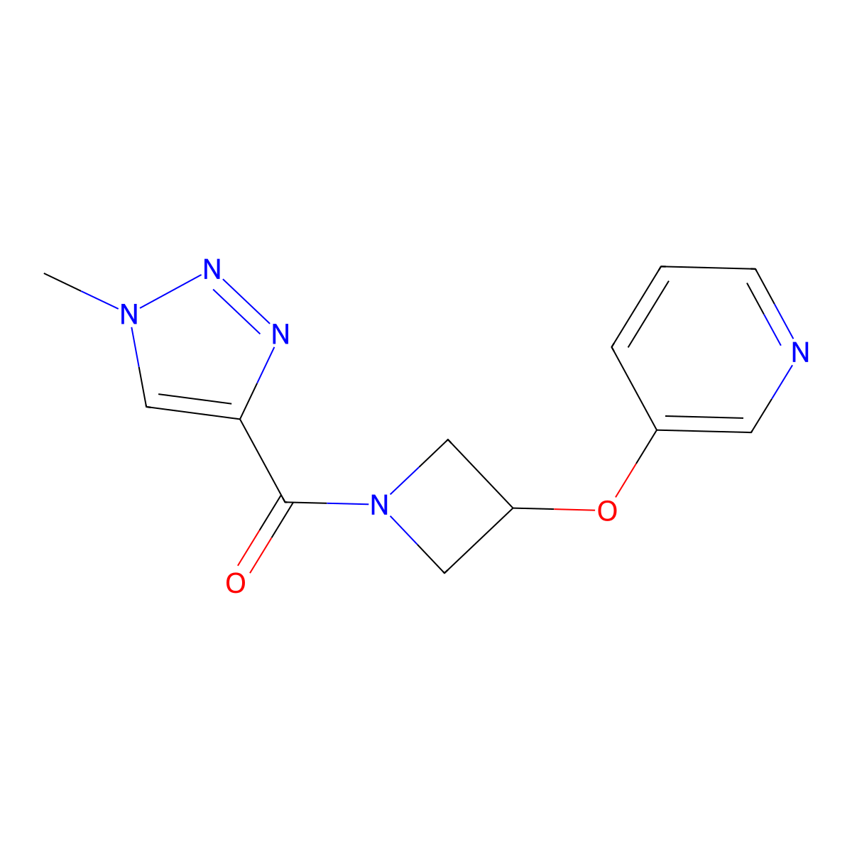 (1-methyl-1H-1,2,3-triazol-4-yl)(3-(pyridin-3-yloxy)azetidin-1-yl)methanone molecular structure, CAS 1904127-30-5