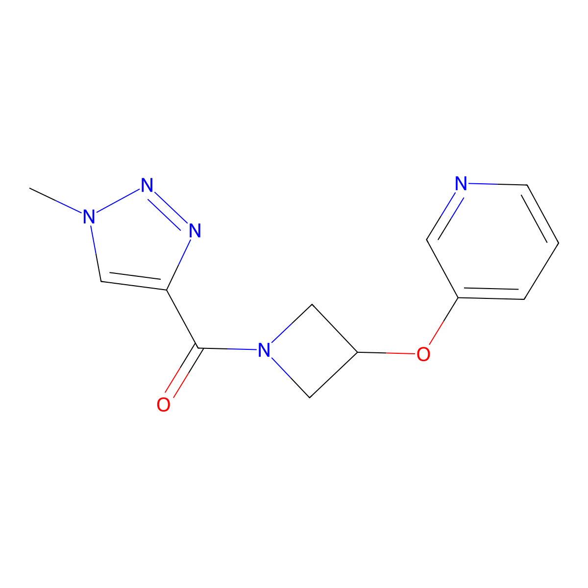 (1-methyl-1H-1,2,3-triazol-4-yl)(3-(pyridin-3-yloxy)azetidin-1-yl)methanone molecular structure, CAS 1904127-30-5