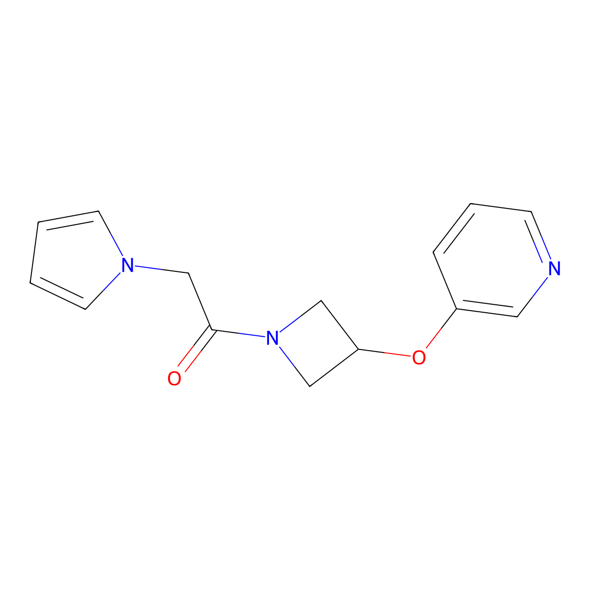 1-(3-(pyridin-3-yloxy)azetidin-1-yl)-2-(1H-pyrrol-1-yl)ethanone molecular structure, CAS 1904127-74-7
