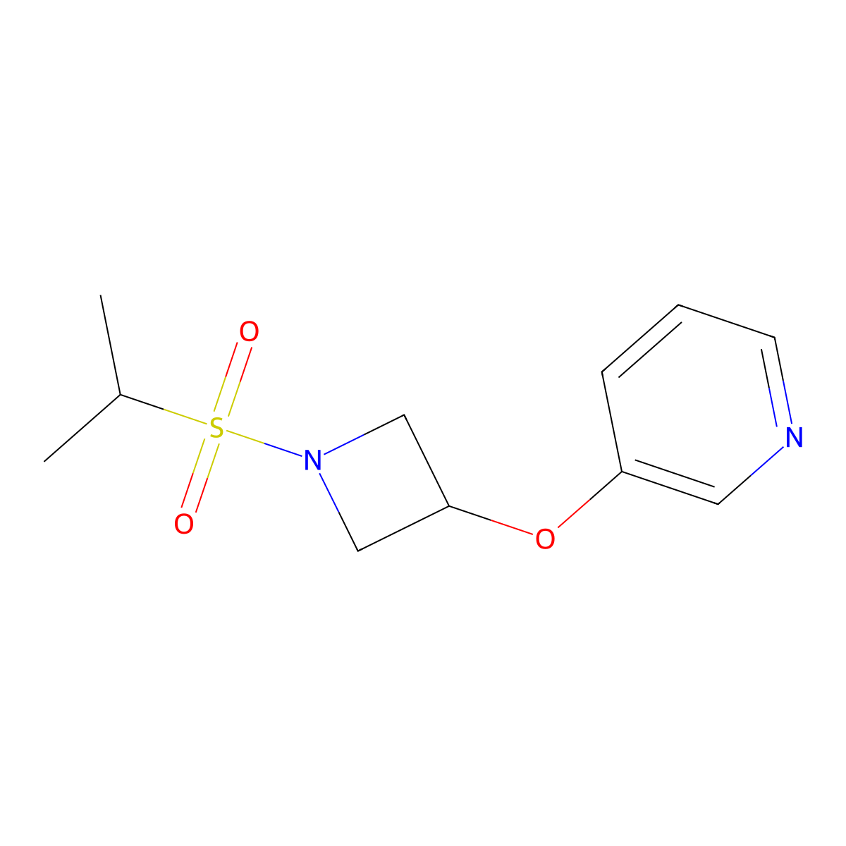 3-((1-(Isopropylsulfonyl)azetidin-3-yl)oxy)pyridine molecular structure, CAS 1904128-35-3