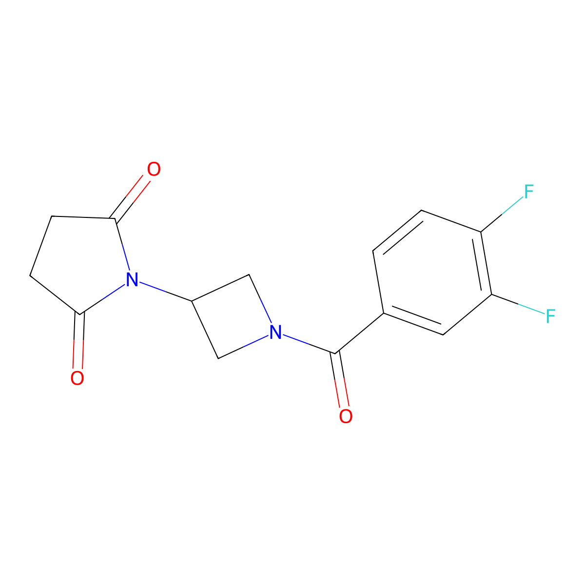 1-[1-(3,4-Difluorobenzoyl)azetidin-3-yl]pyrrolidine-2,5-dione molecular structure, CAS 1904131-92-5
