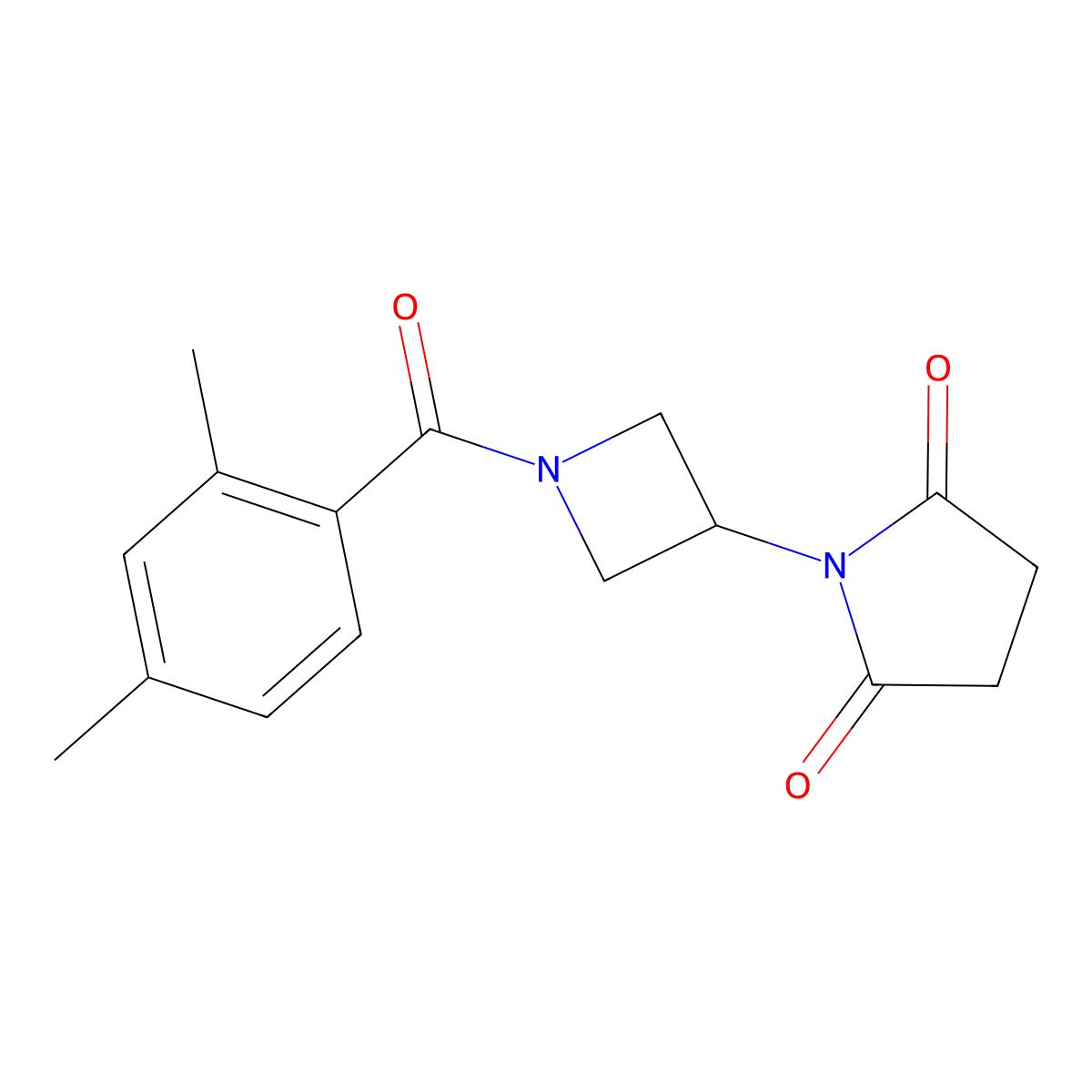 1-[1-(2,4-Dimethylbenzoyl)azetidin-3-yl]pyrrolidine-2,5-dione molecular structure, CAS 1904132-47-3