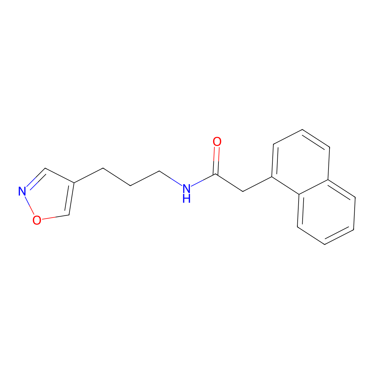 N-(3-(isoxazol-4-yl)propyl)-2-(naphthalen-1-yl)acetamide molecular structure, CAS 1904132-71-3