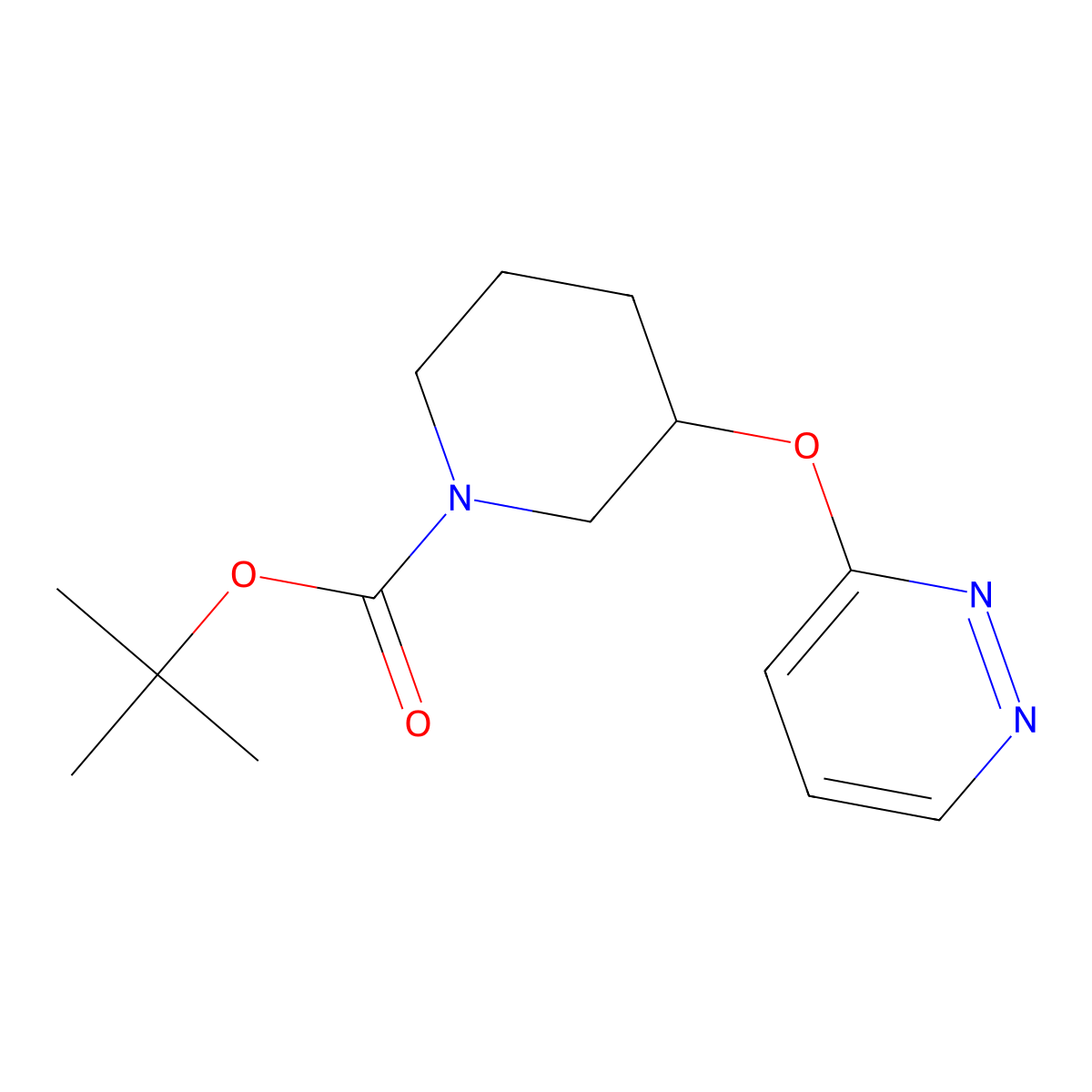 Tert-butyl 3-(pyridazin-3-yloxy)piperidine-1-carboxylate molecular structure, CAS 1904143-58-3