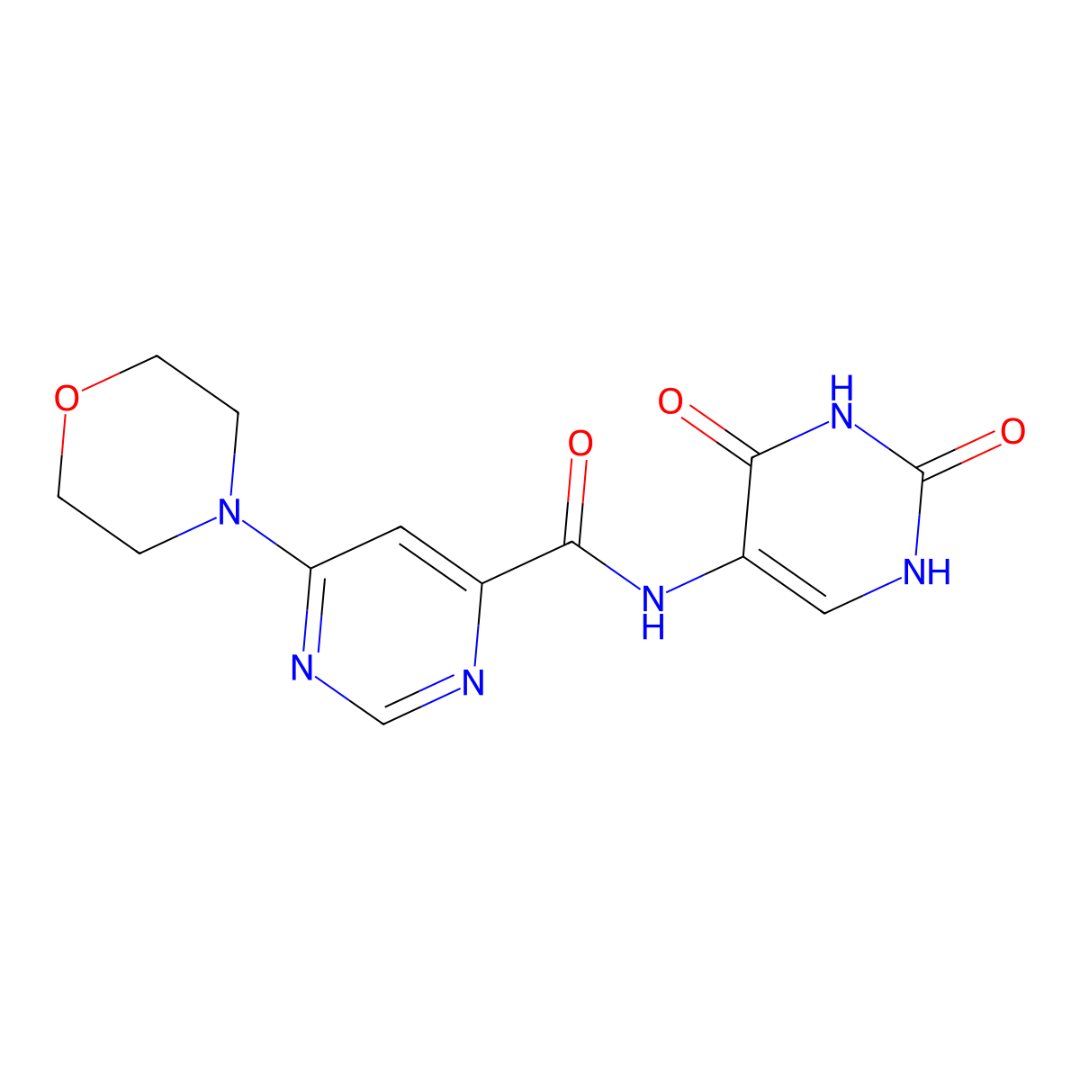 N-(2,4-dioxo-1,2,3,4-tetrahydropyrimidin-5-yl)-6-morpholinopyrimidine-4-carboxamide molecular structure, CAS 1904144-41-7