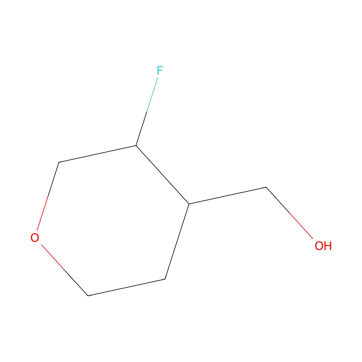 [cis-3-Fluorooxan-4-yl]methanol molecular structure, CAS 1904147-09-6