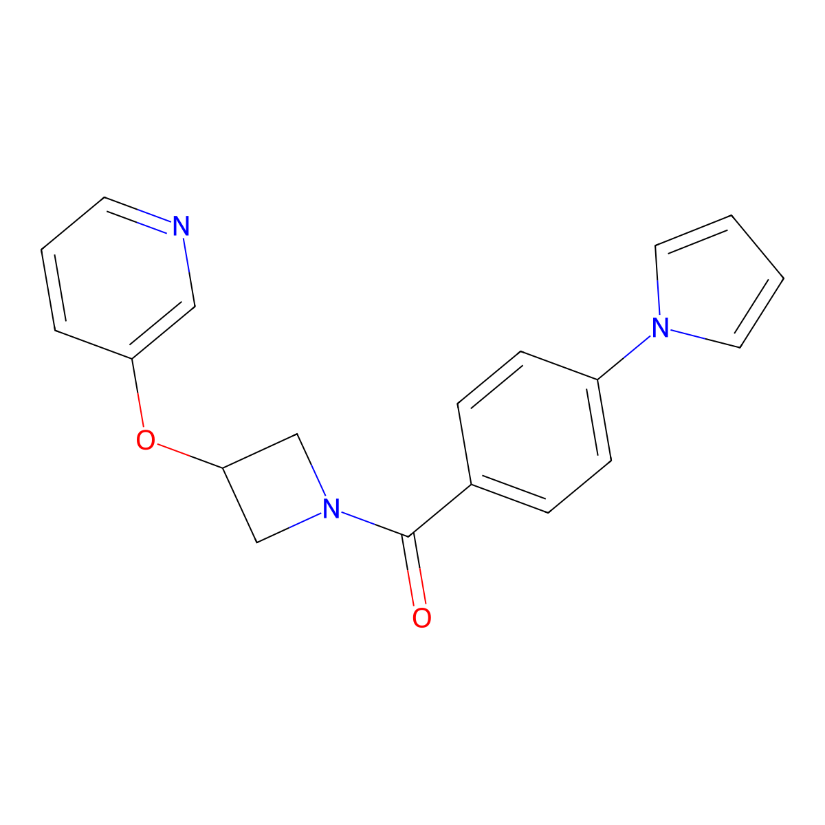 (4-(1H-pyrrol-1-yl)phenyl)(3-(pyridin-3-yloxy)azetidin-1-yl)methanone molecular structure, CAS 1904167-01-6