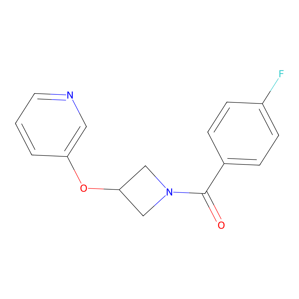 (4-Fluorophenyl)(3-(pyridin-3-yloxy)azetidin-1-yl)methanone molecular structure, CAS 1904167-39-0