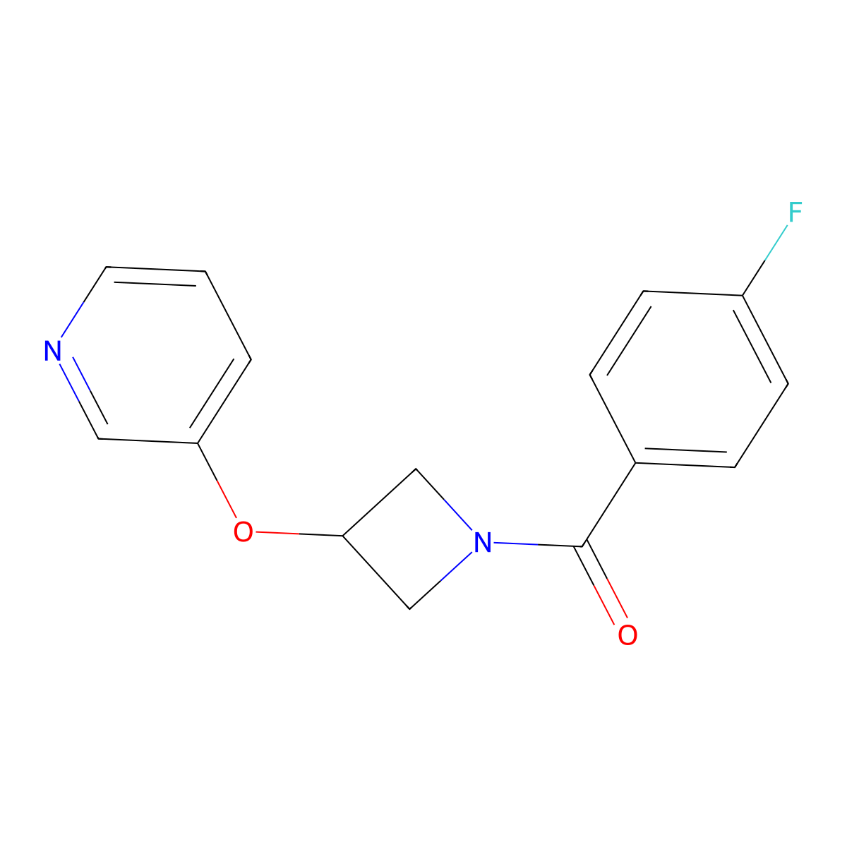 (4-Fluorophenyl)(3-(pyridin-3-yloxy)azetidin-1-yl)methanone molecular structure, CAS 1904167-39-0